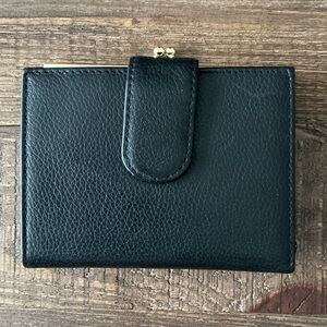 Julia Buxton Woman’s Black Heiress Double Cardex Leather Wallet